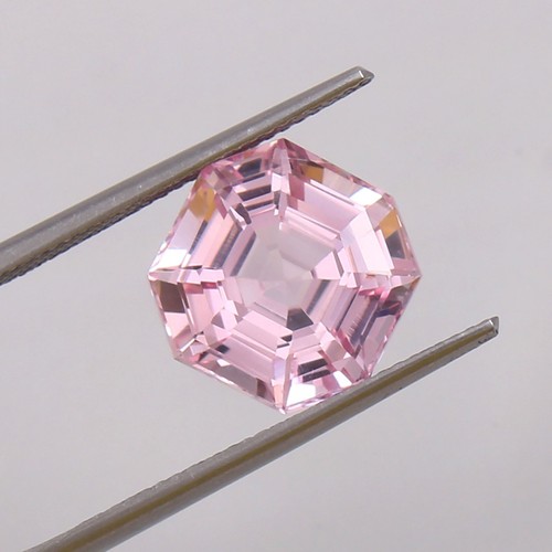 AA Quality Natural Madagascar Pink Morganite 9.40 Ct Asscher Cut Loose Gemstone - Picture 6 of 6