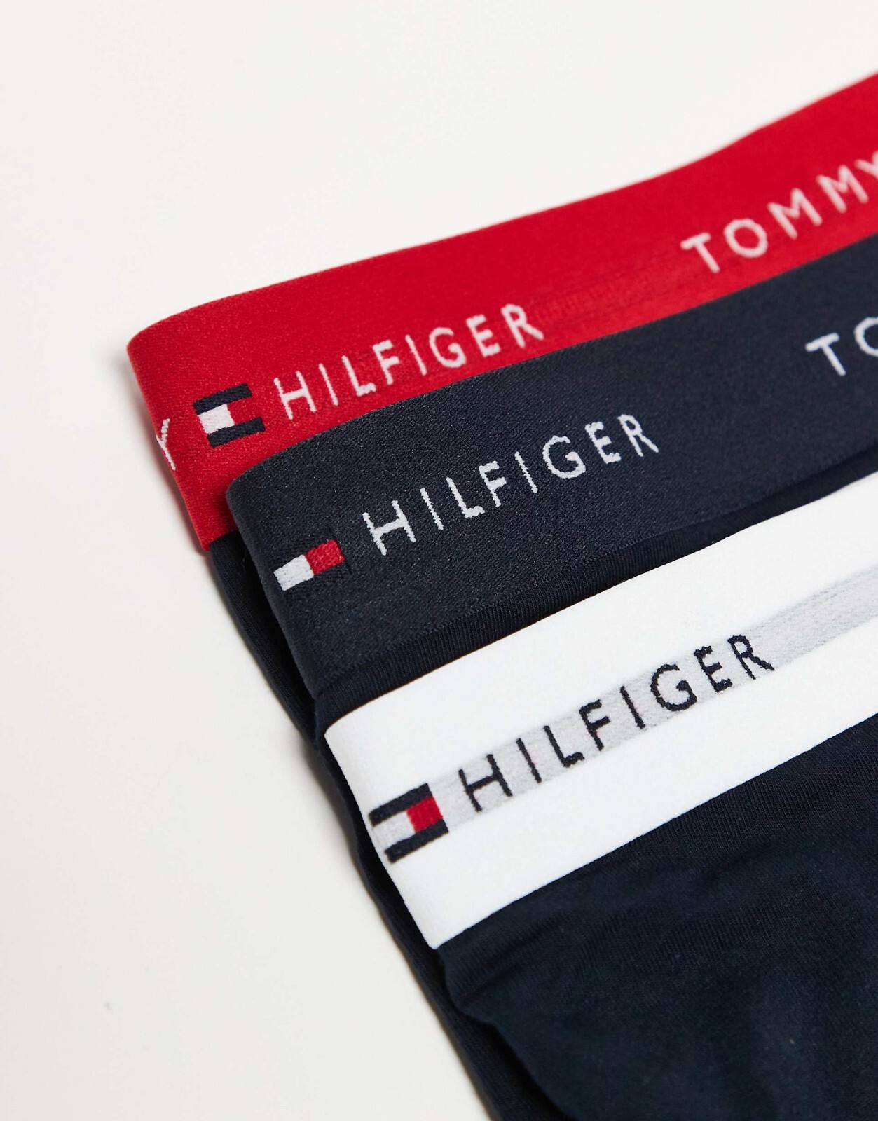 Tommy Hilfiger Signature Cotton Essentials Trunk 3-Pack Red White Navy Size M image 2