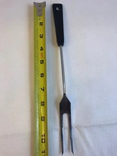 Ames Department Store Vintage 2 Prong Meat Carving BBQ Fork Handle 11” USA Made