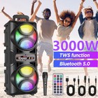 3000W Bluetooth Speaker High Bass Stereo Loudspeaker AUX/FM/TWS with Microphone
