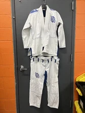 Sanabul Martial Arts Core Gi Uniform Jiu Jitsu Size A1 Blue & White *WITH PANTS*