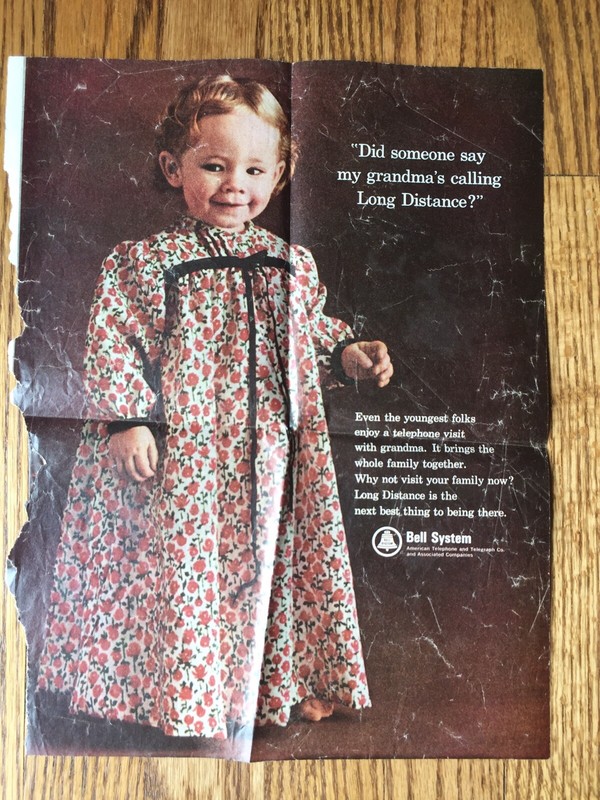 1960’s Bell System American Telephone And Telegraph Company Paper Advertisement