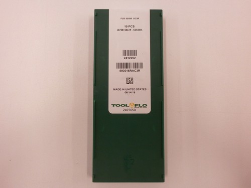 10pc) ToolFlo FLR 3015R AC3R Top Notch Coated Carbide Grooving Inserts NR 3015R - Picture 2 of 2