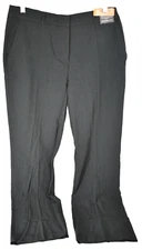 Women's Simply Styled Missy Essential Bootcut Fit Short Black Stripe Pants 10S