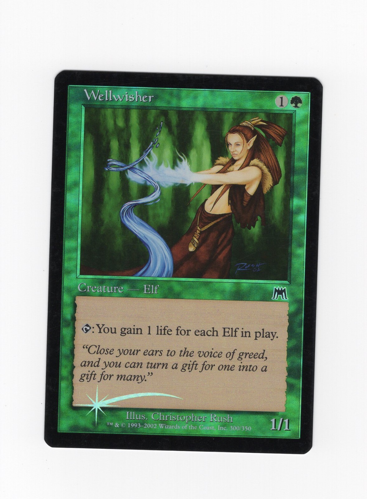 Wellwisher Onslaught FOIL NM- very light clouding MTG Magic the Gathering