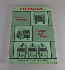 Training Material Honda Generators ED 250 - E 3500 + ED 300 - ET 4500 From 1980