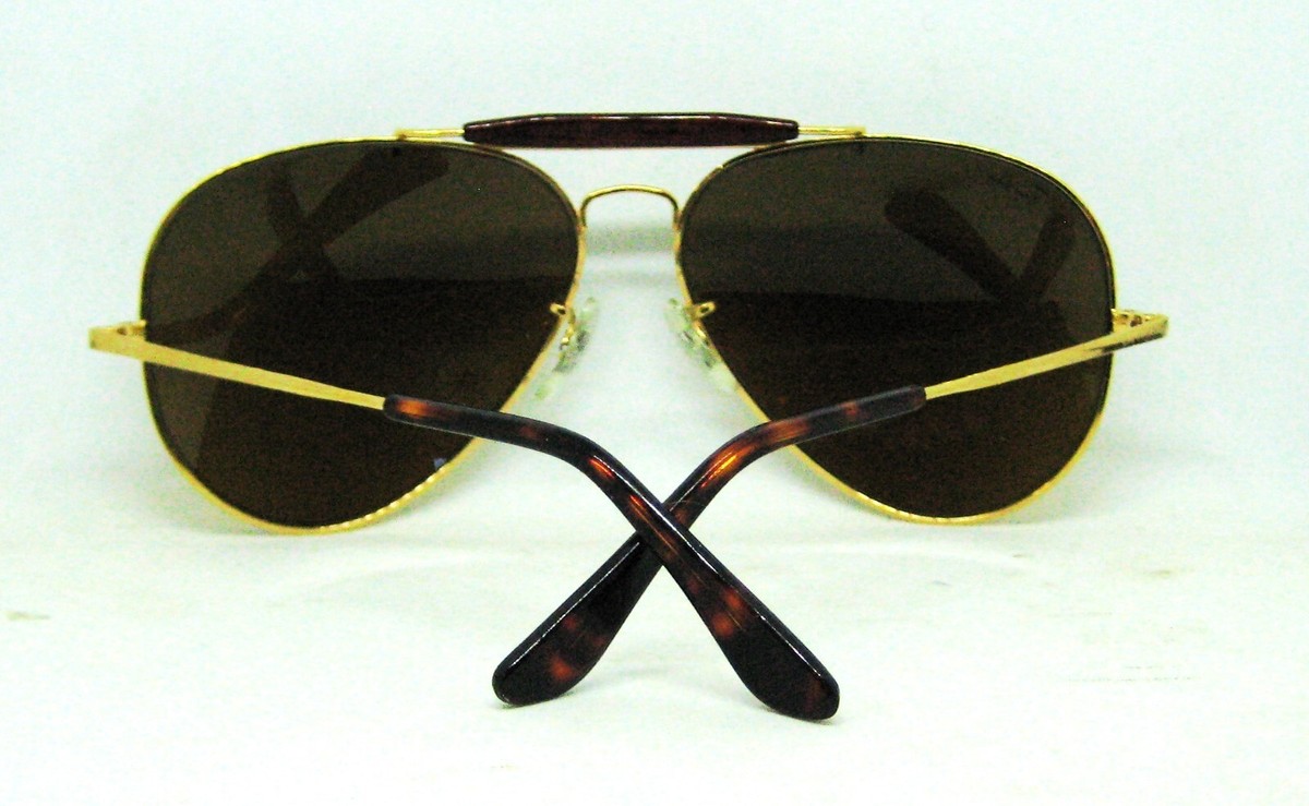 Ray-Ban USA NOS Vintage 80s B&L Aviator Tortuga TGM Outdoorsman