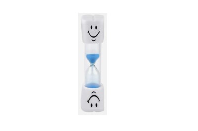 2 Minuten Sand Timer Happy Face ideal zum Zähneputzen, Kinder, Erwachsene, BLAU