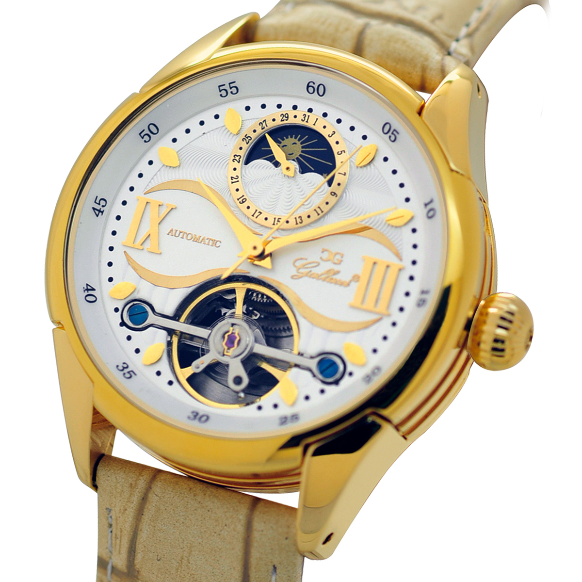 Gallucci Unisex Fashion Automatic Wrist Watch with Roman Figure 