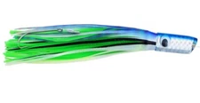 11.5 in Green & Blue Halo Fishing Lure - Fully Rigged for Saltwater Trolling 