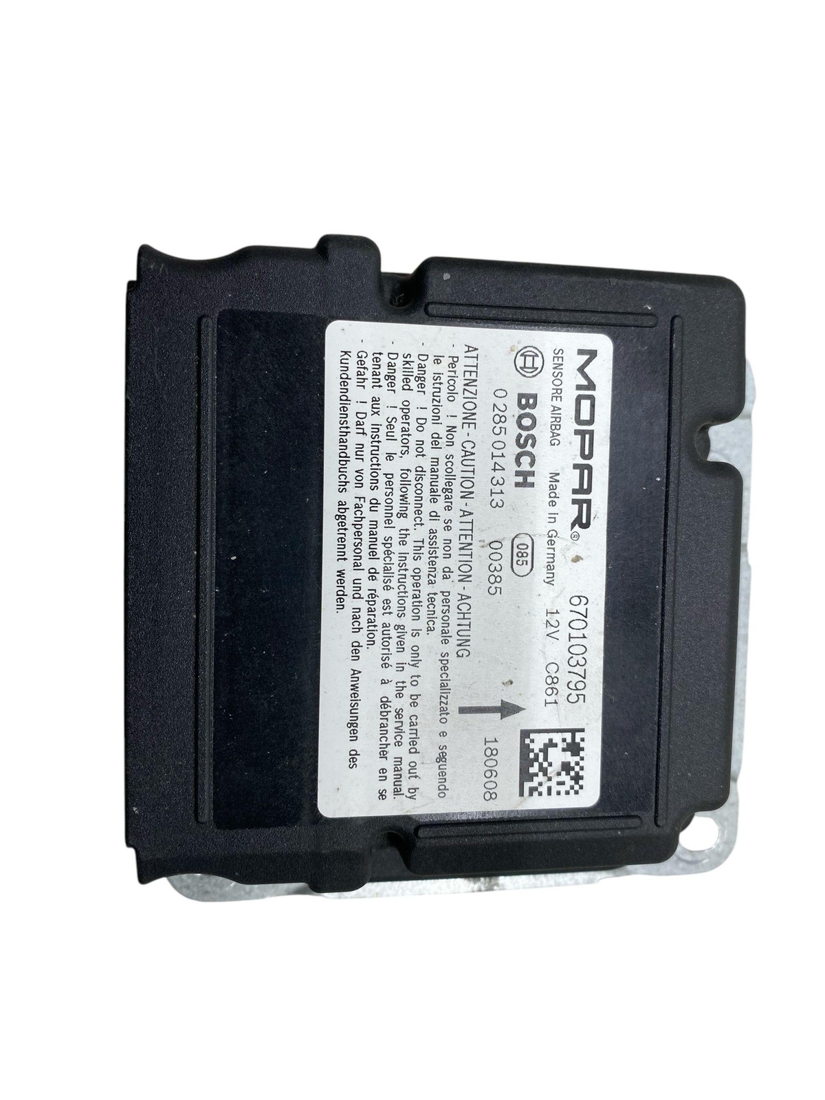 2017-2022 MASERATI LEVANTE SRS SAFETY RESTRAINT CONTROL MODULE *HAS CRASH DATA*