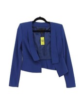 Bcbgmaxazria Women's Blazer Xs Blue Polyester With Rayon, Spandex Overcoat