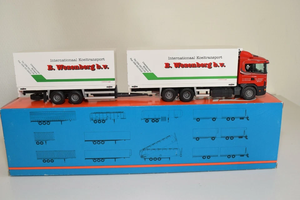 A5 42 1:50 TEKNO SCANIA 124L B. WEZENBERG B.V. TRUCK WITH TRAILER MIB - Immagine 4 di 4