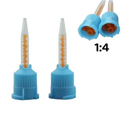 50x Material de impresión dental Corona Mezclador Boquilla Puntas Mezcladoras Azul 1:4 y 10:1 - Imagen 19 de 19