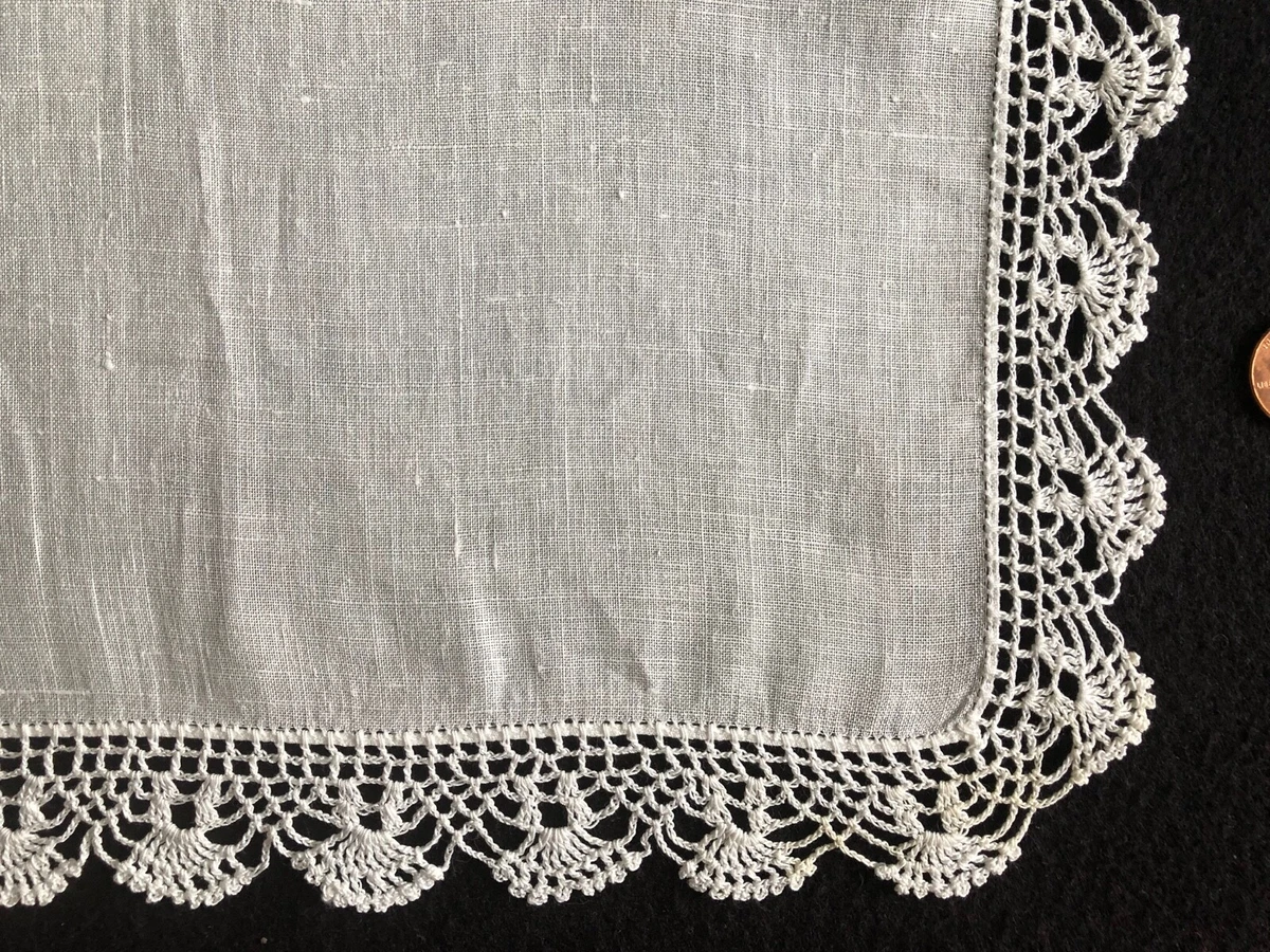 Lace on sale edged handkerchief