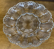 Anchor Hocking Clear Glass Deviled Egg Dish 9...