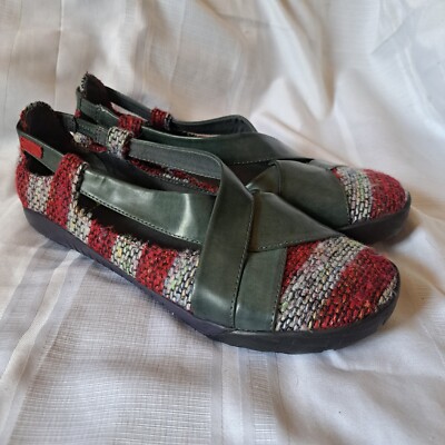 CLEAN! Dimmi Adventure Feel Better Womens Wool Felt Sole Vegan Red MSRP $110