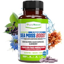 Certified Organic Sea Moss, Black Seed Oil, Elderberry  Fulvic Acid Mineral-USA
