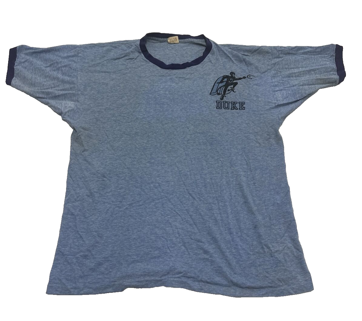 Vintage 70s Mayo Spruce DISCOLORATION Duke University Blue Devils 