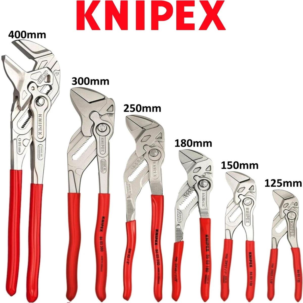 Knipex Pliers Wrench Push Button Adjustable Water Pump Spanner PVC