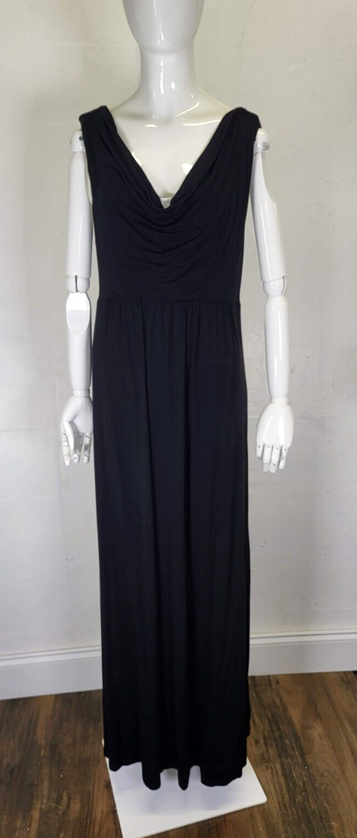 black flowy maternity dress PinkBlush Black Lace Overlay Maternity Maxi Dress main image 1