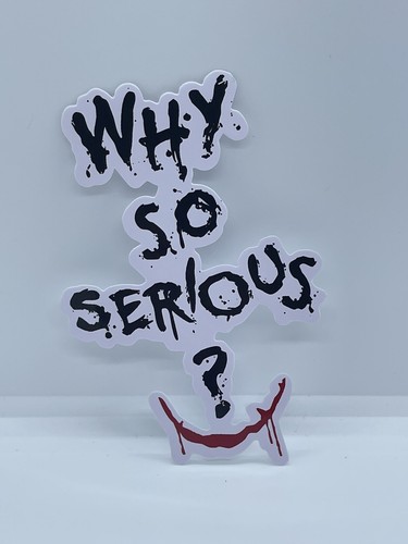 Why So Serious Aufkleber DC Joker Batman Bösewicht Geschenk Vinyl Laptop Decal UK Verkäufer