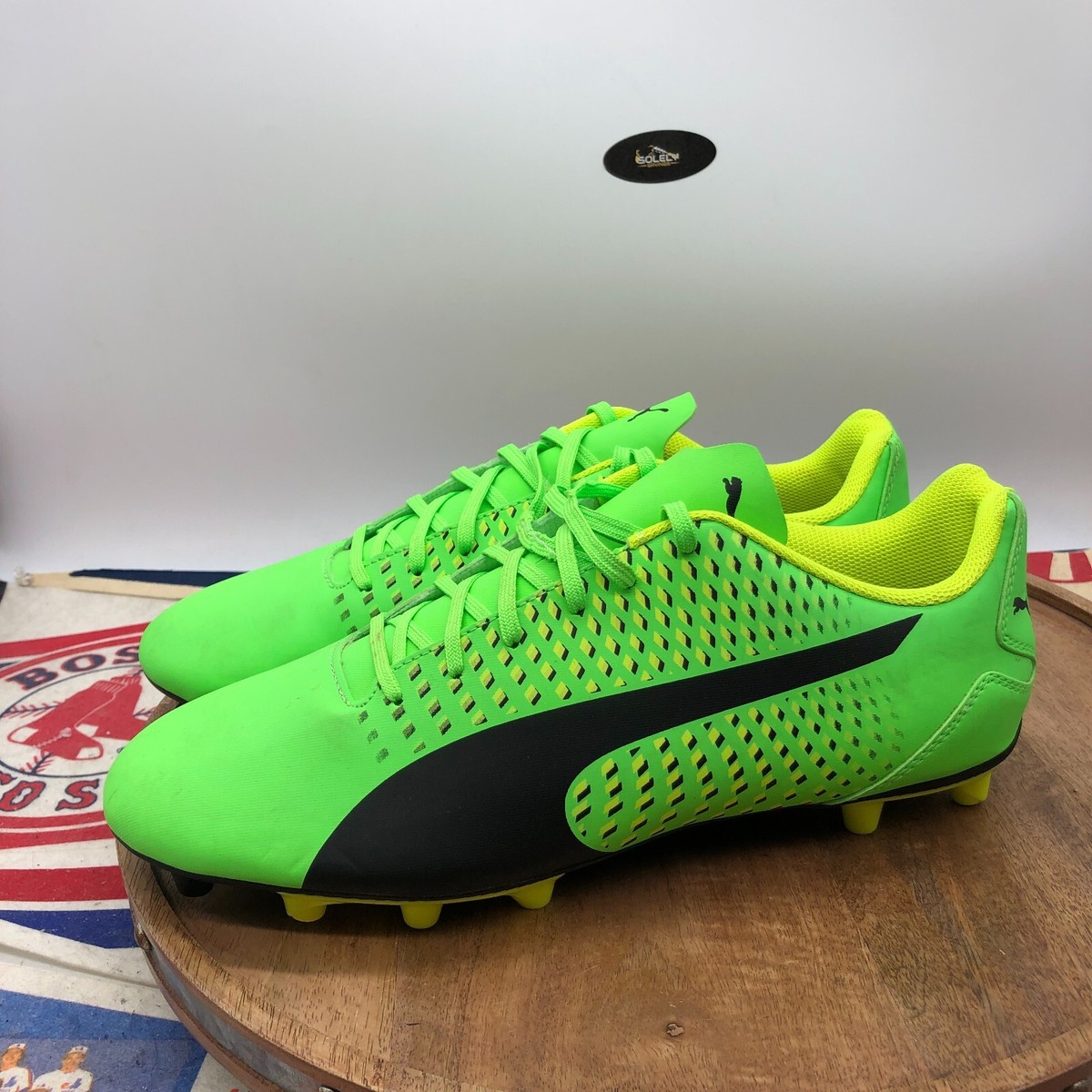 Puma Mens Adreno III FG Soccer Cleats Boots Safety Neon 