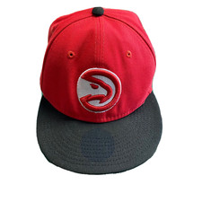Atlanta Hawks Red  Black Snap Back New Era 9Fifty Ball Cap Hat - read desc