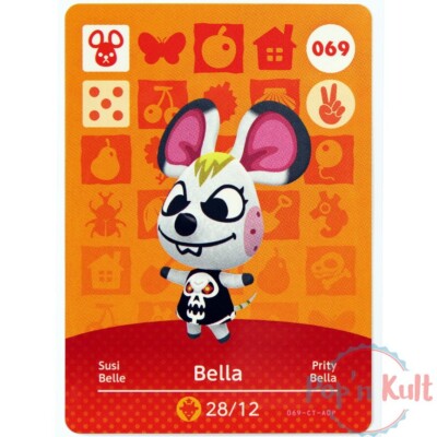 Carte Amiibo Animal Crossing 069 Belle / Bella [EUR] Série 1 Near Mint