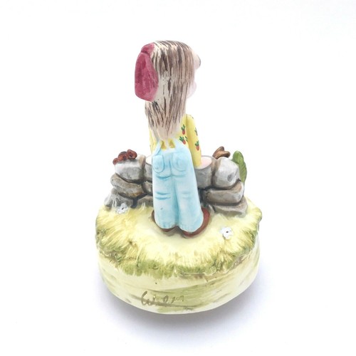 Vintage SCHMID Music Box Rosalind Welcher Porcelain Panda Prints Good Time 1975 - Picture 8 of 11