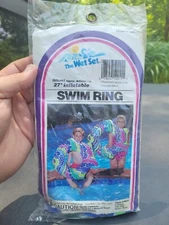 Vntg 1990 Intex Wet Set 27" Inflatable Swim Ring Style #59211 New Old Stock - C2