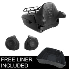 13.7" King Trunk Backrest Rack Speakers Fit For Harley Touring Road Glide 14-25