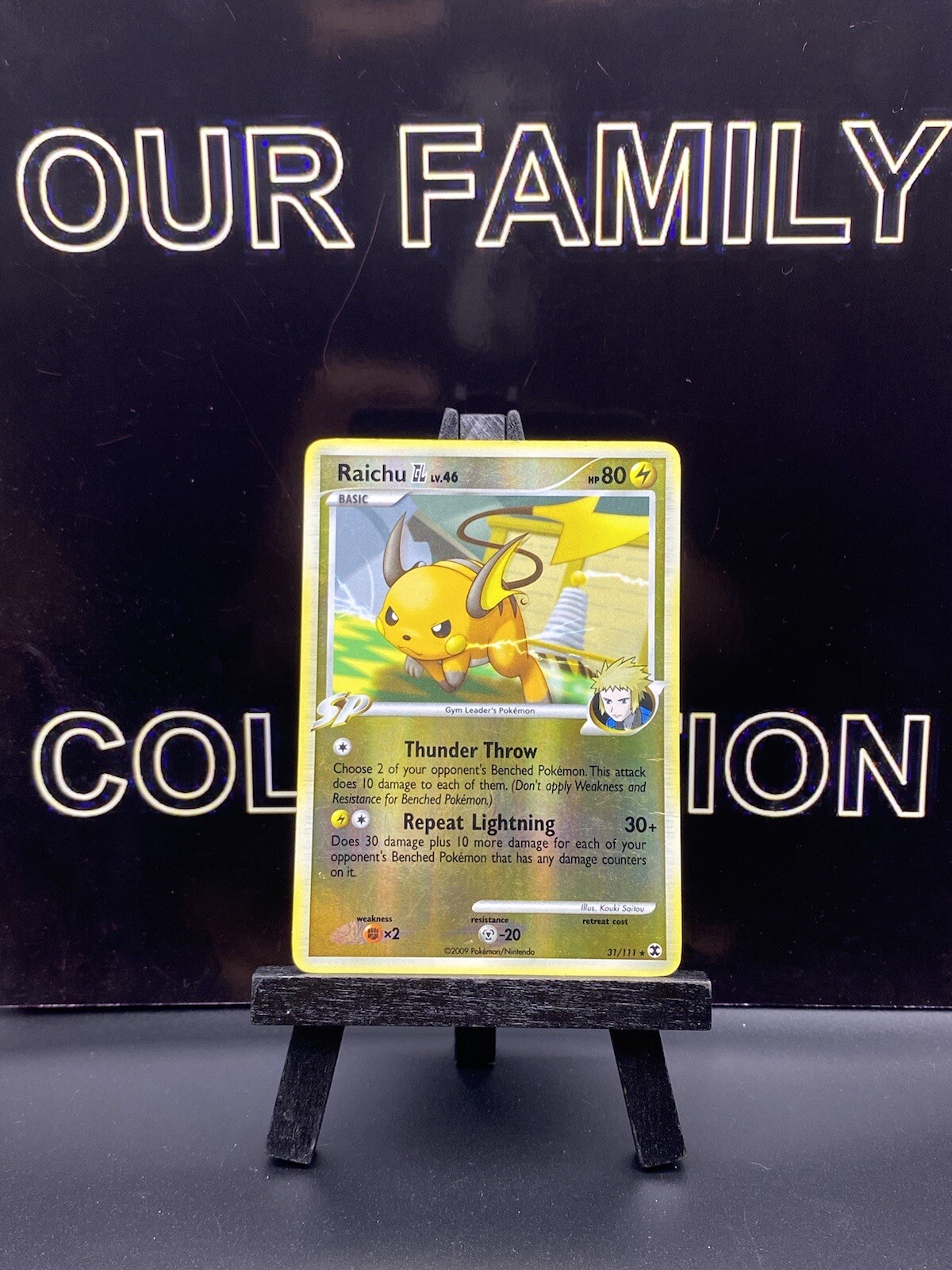 Raichu GL Lv. 46 31/111 Rising Rivals Reverse Holo Pokemon Trading Card LP 2009