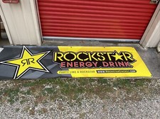 Rockstar Energy Garage Vinyl Banner Bar Mancave Game Room 3x10 New Bmx Fmx Mx