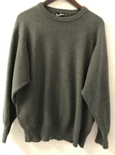 Vintage Barbour Men’s Sweater Made In Scotland of Pure New Wool - Green No Size