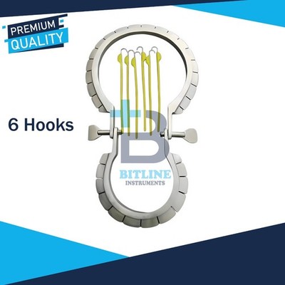 Lone Star Surgical Retractor Ring with 6 Hooks Surgical Instruments Set