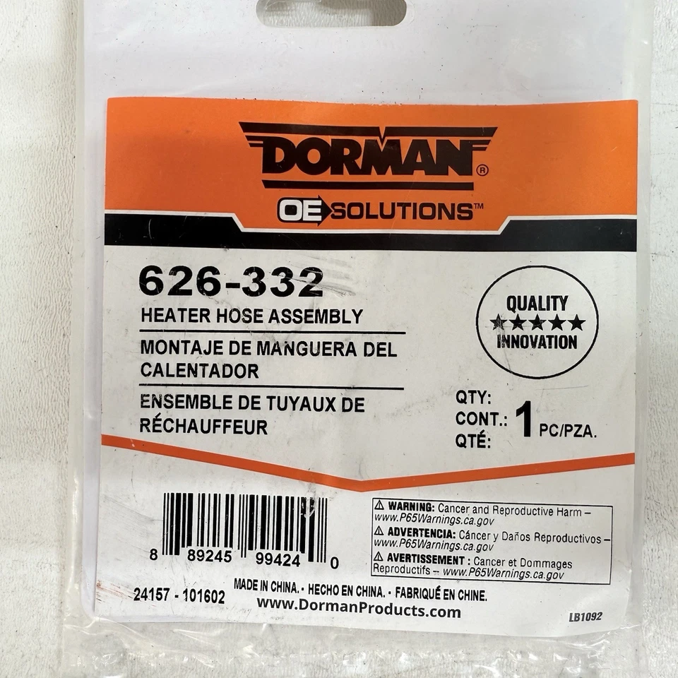 Conjunto de manguera de calefacción Dorman HVAC para Jeep Cherokee 2014-18 Chrysler 200 2015-17 Foto 2 de 4