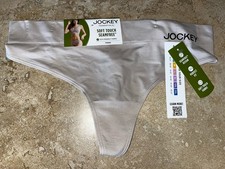 New JOCKEY Beige Nude Essentials Soft Touch Eco Seamfree Thong Panty Medium