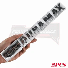 2X For Silverado 2500 3500HD Side Fender Allison Duramax Badge Chrome Emblem