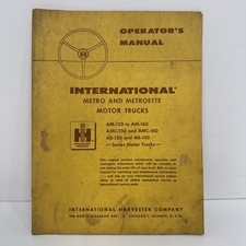 International Operator?s Manual AM,AMC,AB | Metro,Metro-mite, Metroette Trucks