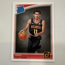 2018-19 Donruss Rated Rookie Trae Young RC #198 Atlanta Hawks Rookie Card. rookie card picture