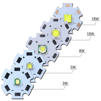 LED Beads 3W 5W 18W Light 3V 6V Chip Cold White Lamp DIY for Torch Flashlight 