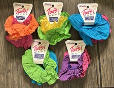VTG 1992 Goody Hair Scrunchie Twist Wrap Combos Lot Of 5 Packs of 3 15 Total 