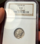 (#102643) Mercury Dime:  1921 D.  NGC F 15.  Key date!   (see video!) — photo 1