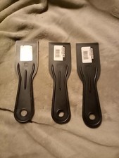 3 couteaux à calfeutrer 2" raclette mastic plastique noir