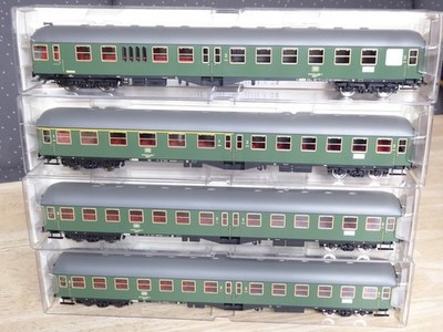 Fleischmann 5664-5666 H0 Set 4 X Center Entry Control Cars Light DB Era 4