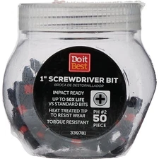 Do it Best 1 In. Phillips #2  Ready Screwdriver Bit (50-Pack) SIM Supply, Inc.