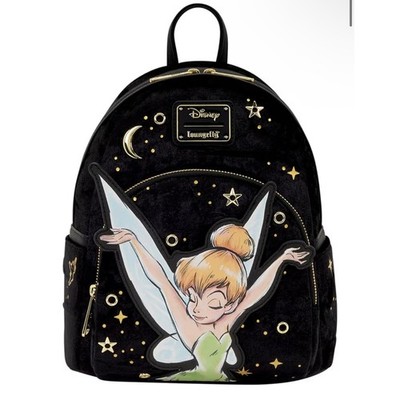 Loungefly Disney: Tinker Bell - Pixie Dust - Velvet Mini Backpack NWT