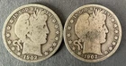 Barber Half Dollar Lot 2 - 1902-o /1902-s  -90%-