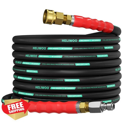 #ad #ad Heliwoo 25 FT Black Green Pressure Washer Hose $69.99